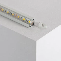 1M Aluminum Corner Profile For LED Strips Up To 10mm Wide