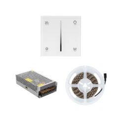 5M IP20 24V DC Warm White LED Strip Kit With Touch Dimmer Controller -LumiCraft Sales Store E12334 02