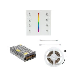 5M IP20 24V DC RGB LED Strip Kit With Touch Dimmer Controller -LumiCraft Sales Store E12335 01