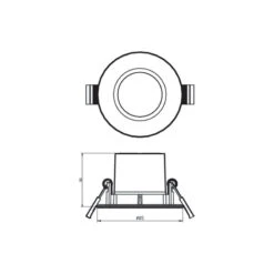 PHILIPS Dive Dimmable 5.5W Cool White LED Downlight Cutout 70mm - White -LumiCraft Sales Store E12447 07