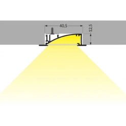 1M Recessed Aluminium Profile With Translucent Cover For LED Strips Up To 10mm -LumiCraft Sales Store E12496 07
