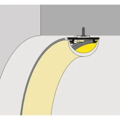1M Flexible Aluminium Surface Profile With Round Translucent Cover For LED Strips Up To 12mm 14 1M Flexible Aluminium Surface Profile With Round Translucent Cover For LED Strips Up To 12mm -LumiCraft Sales Store E12497 03