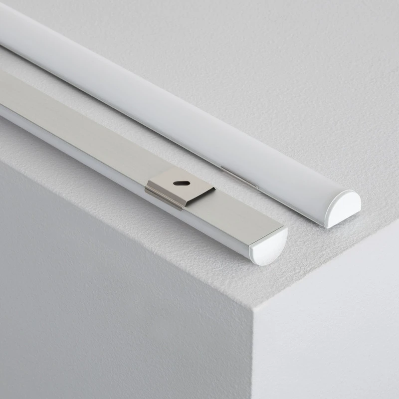 1M Flexible Aluminium Surface Profile With Round Translucent Cover For LED Strips Up To 12mm 6 1M Flexible Aluminium Surface Profile With Round Translucent Cover For LED Strips Up To 12mm - Image 4