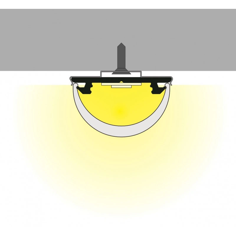 1M Flexible Aluminium Surface Profile With Round Translucent Cover For LED Strips Up To 12mm 9 1M Flexible Aluminium Surface Profile With Round Translucent Cover For LED Strips Up To 12mm - Image 7