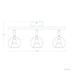 Edit Ates 3 Light Ceiling Spotlight Bar - White -LumiCraft Sales Store E1257 007