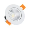 Round 7W Dimmable Warm White COB LED Adjustable Downlight Cutout 70mm - White -LumiCraft Sales Store E12668 01