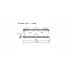 Batten Kit For Two LED Tubes IP65 PHILIPS Ledinaire WT050C - 1500mm (5ft) -LumiCraft Sales Store E12872 02