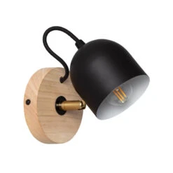 Edit Acalado Wall Light - Black & Wood -LumiCraft Sales Store E1289 52