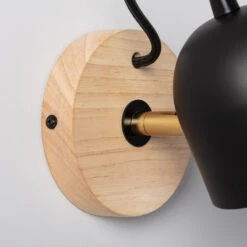 Edit Acalado Wall Light - Black & Wood -LumiCraft Sales Store E1289 56