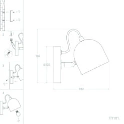 Edit Acalado Wall Light - Black & Wood -LumiCraft Sales Store E1289 59