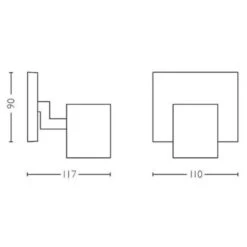 Edit Gylu Single Wall Spotlight - Black -LumiCraft Sales Store E1370 01