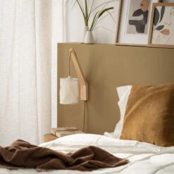 Edit Kanzu Wall Light With Plug - White & Wood -LumiCraft Sales Store E1391 60