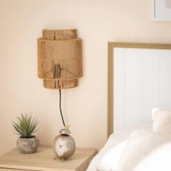 Edit Kirito Rope Flush Wall Light With Plug - Natural -LumiCraft Sales Store E1401 03