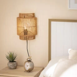 Edit Kirito Rope Flush Wall Light With Plug - Natural -LumiCraft Sales Store E1401 04