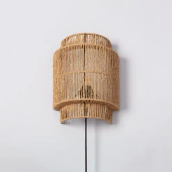 Edit Kirito Rope Flush Wall Light With Plug - Natural -LumiCraft Sales Store E1401 06