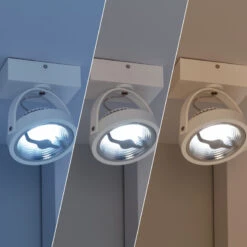 Cree 15W Dimmable White LED Surface Spotlight - White -LumiCraft Sales Store E1645 004