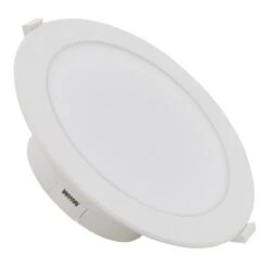 Round 25W Cool White LED Downlight Cutout 145mm - White