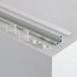 1m Aluminum Corner Profile For LED Strips Up To 10mm Wide With Translucent Cover -LumiCraft Sales Store E17485 03