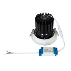 Round Expert Colour 18W Cool White COB LED Adjustable Downlight Cutout 115mm - Black & White -LumiCraft Sales Store E1752 004