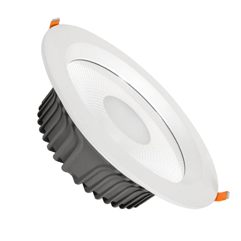 Round 30W Cool White COB LED Downlight Cutout 200mm - White 3 Round 30W Cool White COB LED Downlight Cutout 200mm - White
