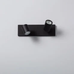 Edit Gylu 2 Light Wall Spotlight Plate - Black -LumiCraft Sales Store E1842 007
