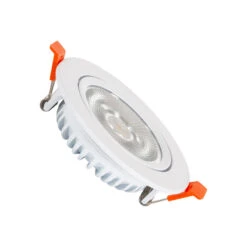 Round Ultraslim Expert Colour 10W Warm White COB LED Adjustable Downlight Cutout 90mm - White