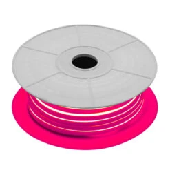 50m Roll Pink 24V DC Semicircular LED Neon Strip 120LED/m IP65 Cut At Every 5cm