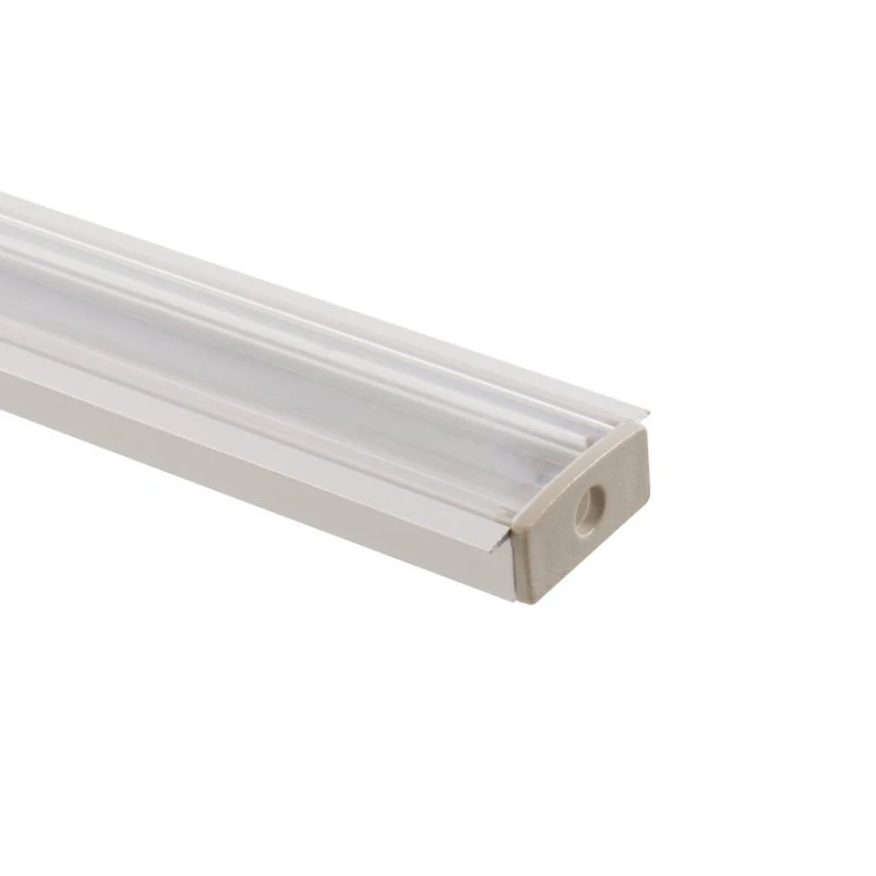 2M Recessed Aluminium Profile With Continuous Transparent Cover For Double Length LED Strip