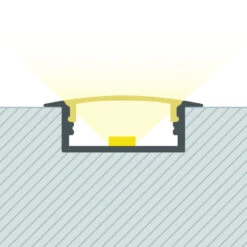 2M Recessed Aluminium Profile With Continuous Translucent Cover For Double Length LED Strip -LumiCraft Sales Store E27013 03