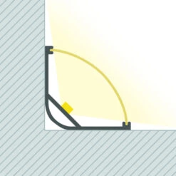 2M Aluminium Corner Profile With Continuous Circular Translucent Cover For LED Strips Up To 20mm -LumiCraft Sales Store E27050 04