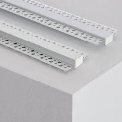 2M Integrated Plaster/Plasterboard Aluminium Profile With Continous Translucent Cover For LED Strips Up To 15mm -LumiCraft Sales Store E28701 04