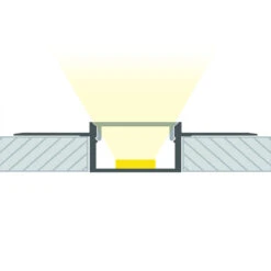 2M Integrated Plaster/Plasterboard Aluminium Profile With Continous Translucent Cover For LED Strips Up To 15mm -LumiCraft Sales Store E28701 05