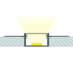 2M Integrated Plaster/Plasterboard Aluminium Profile With Translucent Cover For Double LED Strips Up To 20mm -LumiCraft Sales Store E28729 05