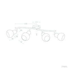 Edit Komori 4 Light Spotlight Bar - White -LumiCraft Sales Store E2879 009