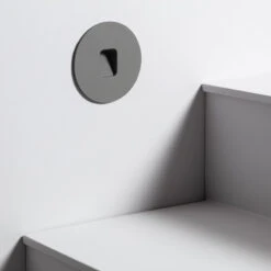 Edit Grasset Round Warm White LED Spot Wall Light - Grey