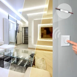 5M IP20 24V DC Warm White LED Strip Kit With Wireless Dimmer And Power Supply -LumiCraft Sales Store E30009 01