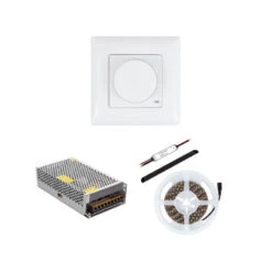 5M IP20 24V DC Daylight White LED Strip Kit With Wireless Dimmer And Power Supply -LumiCraft Sales Store E30011 02