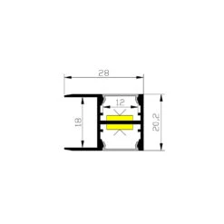 2M Aluminium Shelf Profile With Continuous Cover For LED Strips 14 2M Aluminium Shelf Profile With Continuous Cover For LED Strips -LumiCraft Sales Store E30498 05