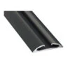 2M Black Semi-circular Aluminium Surface Profile With Translucide Cover For Double LED Strips Up To 12mm