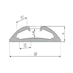 2M Black Semi-circular Aluminium Surface Profile With Translucide Cover For Double LED Strips Up To 12mm 12 2M Black Semi-circular Aluminium Surface Profile With Translucide Cover For Double LED Strips Up To 12mm -LumiCraft Sales Store E30740 04