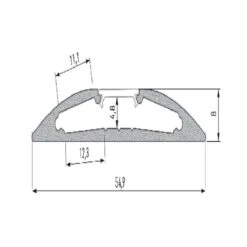 2M Grey Semi-circular Aluminium Surface Profile With Translucide Cover For Double LED Strips Up To 12mm -LumiCraft Sales Store E30749 04