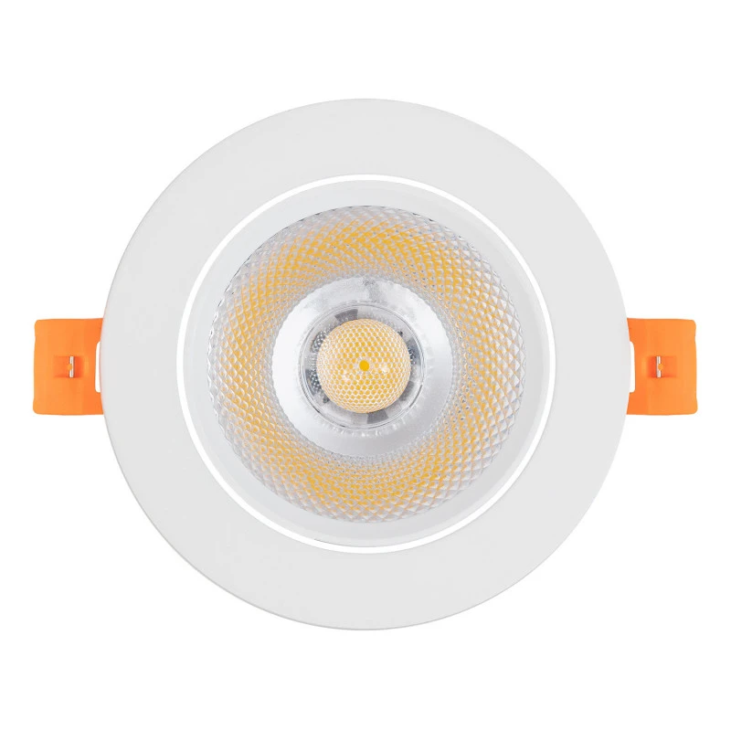Round 12W Dimmable Warm White COB LED Adjustable Downlight Cutout 90mm - White 4 Round 12W Dimmable Warm White COB LED Adjustable Downlight Cutout 90mm - White - Image 2