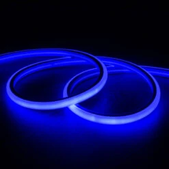 5m Kit Blue Dimmable 220V AC Semicircular LED Neon Strip 120LED/m IP67 Cut At Every 100cm