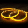 5m Kit Yellow Dimmable 220V AC Semicircular LED Neon Strip 120LED/m IP67 Cut At Every 100cm