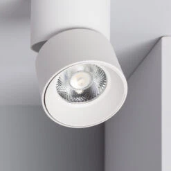 Edit New Onuba 7W Round Cool White LED Ceiling Spotlight - White -LumiCraft Sales Store E3514 06