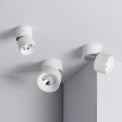 Edit New Onuba 7W Round Cool White LED Ceiling Spotlight - White -LumiCraft Sales Store E3514 13