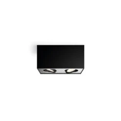 Philips Box Warmglow Two Spotlight 9W LED Ceiling Light - Black