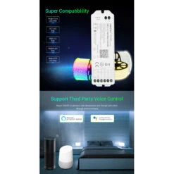 5 In 1 WiFi LED Controller For Monochrome/CCT/RGB/RGBW/RGBW/RGBWW 12/24V DC LED Strip MiBoxer -LumiCraft Sales Store E35874 06