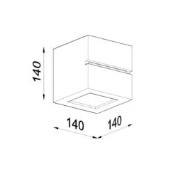 Sollux Leo Line Up & Down Wall Light - White -LumiCraft Sales Store E3594 007