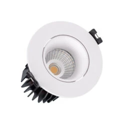 Round 15W Cool White LED Downlight Cutout 75mm With LIFUD Driver - White
